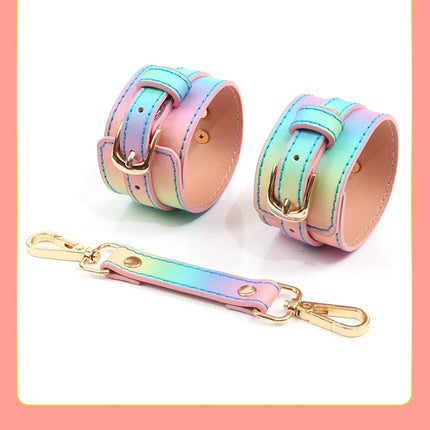 Rainbow Handcuffs For Sex Ankle Cuff Restraints Bondage Bracelet BDSM Woman Erotic Adult Sex Toys For Couples Exotic Accessories
