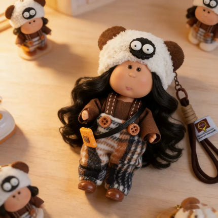 14cm Mini Spanish Potato Mia Doll Keychain Charm Bag Accessory Exquisite Toys Key Chain Kawaii Dolls Pendant