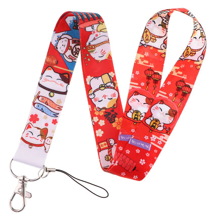 Cute Cartoon Cat Duck Neck Strap Lanyards For Keychain ID Credit Card Pass Animal Hang Rope Cell Phone Charm Accessories