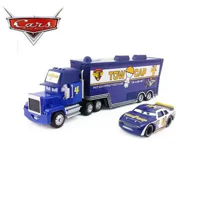 Pixar Cars Lightning McQueen Mack Uncle Truck Black Storm Jackson Cruz Set Metal Diecast Model Toy Kids Christmas Gift