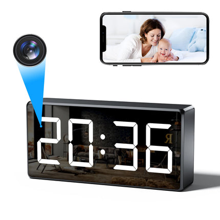 1080P HD WIFI Clock Camera 166degree Camera Micro CamIR Night View Alarm Camcorder Digital Watch Video Mini DVR Oculta Small Cam