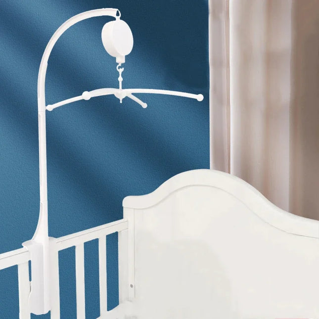White Baby Crib Mobile Bed Bell Toys Holder Infant Toy Arm Bracket Wind-up Music Box Baby Toys Carousel Rattles Bracket Set Bébé