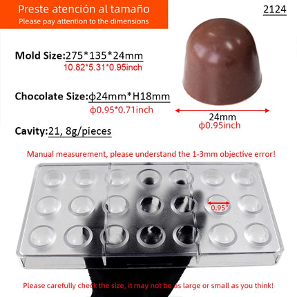 3D Polycarbonate Chocolate Molds Sphere Diamond Chocolate Bombs Bonbons Candy Bar Professional Confectionery Baking Pastry Tools