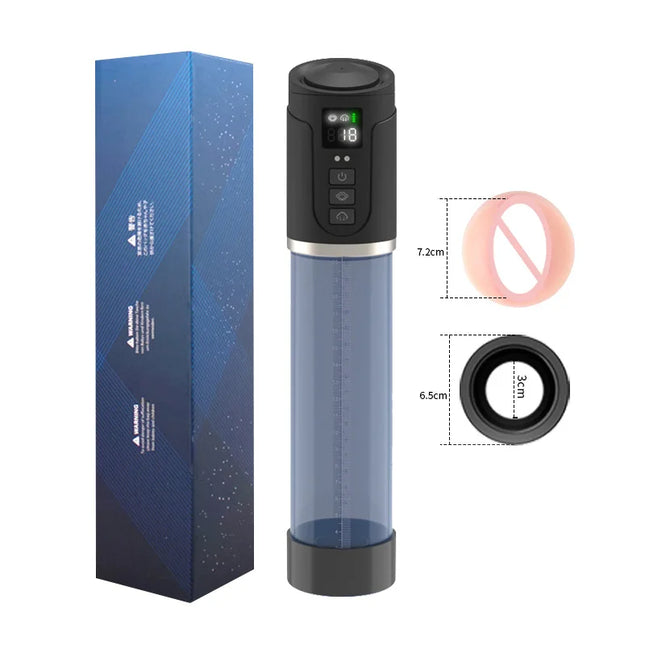Realistic Sleeve Male Masturbator Electric Vacuum Pump With Wireless Remote Control And Smart Mode/lcd Screen