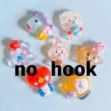 10pcs Kawaii  Koala Heart Resin Cute Charms For Jewelry Making Earrings Necklace Keychain Diy Handmade Accessories