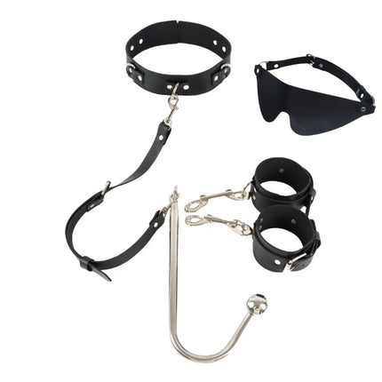 Exotic Anal Plug Hook Sex Toys with Separable Handcuffs Collar Neck Restraint Suit for Couple BDSM Cosplay Special Accessories
