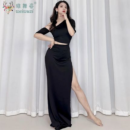 Belly Dancer Costume Women's Sexy Slimming Waist Revealing Dress Adult Oriental Belly Dancing Temperament  Practice Dresses