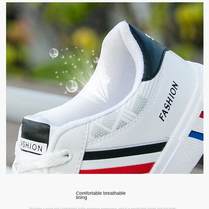 2024 Men's Casual Sneakers New Fashion Lace-up White Shoes Student Comfort Sports Plus Size Vulcanized Shoes Zapatillas De Hombre