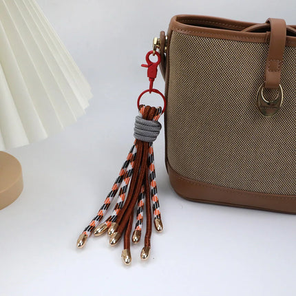 HOT Original Designed Nylon Woven Rope Keychain With Baseball Decor Sporty Style Bag Pendant DIY Trendy Fashion Pendant Gifts