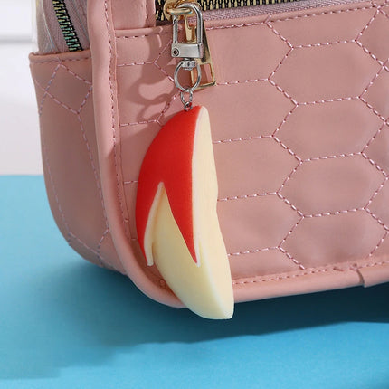 Artistic Rabbit Apple Segment Keychain; Interesting Bag Pendant Gift Item