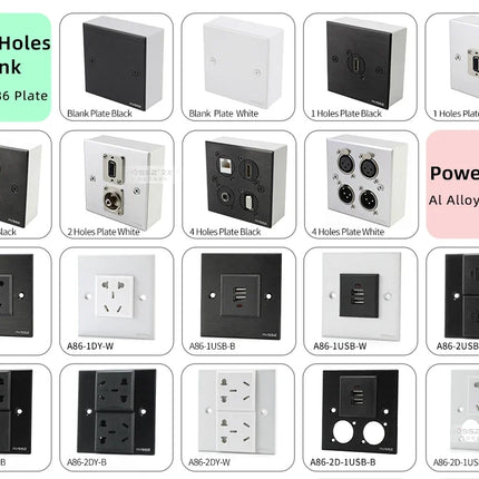 Multi-channel Al alloy Cable Blank Cable Box 16/24/32 Channels for Stage Mobile Audio XLR Male Female Audio Signal Cablebox hole