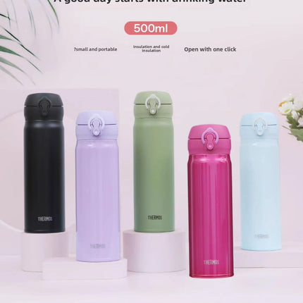 THERMOS Water Bottle Stainless Steel Vacuum Flask Thermal Mug, Keep Hot Cold 6-12 H , Portable Coffee Tumbler for Office Travel