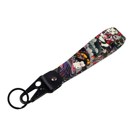Lucky Cat Eagle Beak Keychain Motorcycles Girl Animation Short Lanyards Used in Phone Rope Badge Holder Accessories
