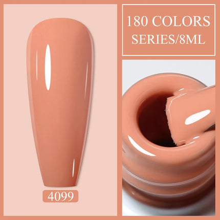 Parkson 8ml HEMA TPO FREE Color Gel Nail Polish Nude Pink Red Green Collection Nail Gel Polish Glitter Soak Off UV LED Gel