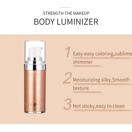 Liquid Highlighter Makeup Smooth Shine Shimmer Glitter Body Highlighter Liquid Cream Foundation Long Lasting Body Cosmetics