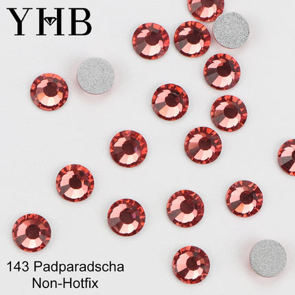 YHB 134-174 Glitter Cold Fixation Flat Back Non-Hotfix Rhinestone For Bags Nails Fabric Garment Decoration Jewelry Accessories