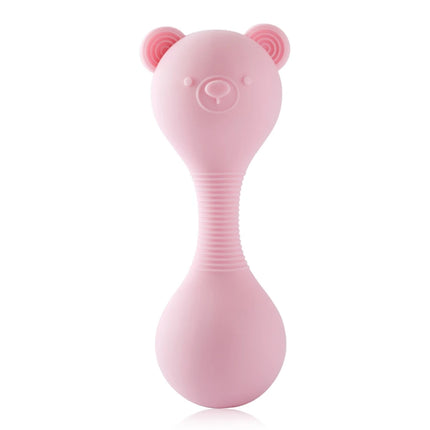 Baby 0-12 Months Rattle Toys Silicone Chewing Dumbbel Baby BPA Free Teether Toys Newborn Rattle Toys Infant Teething Gift Rattle