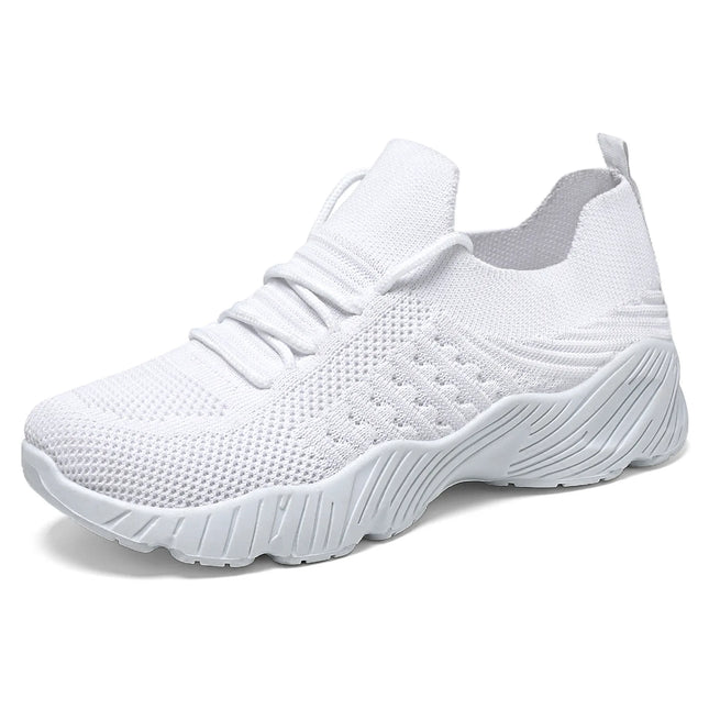Women's Sneakers Breathable Casual Women Sock Shoes Lace Up Ladies Flats Female Spring Vulcanized Running Zapatillas De Mujer