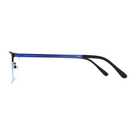 ZENOTTIC M Size Minimalist Square Glasses for Men Metal Half Rimless Frame Prescription Lenses Sleek Modern Style