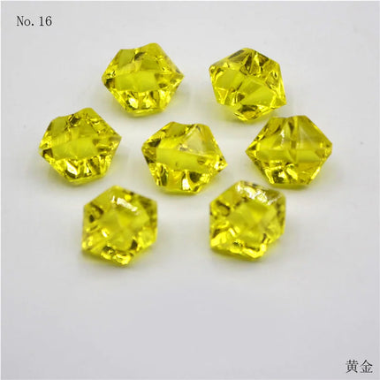 100Pcs Acrylic Stones Crystal Ice Cubes Decor Vase Filler Pebble Aquarium Fish Tank Accessories DIYJewelry Decoration 6*9mm