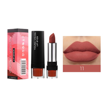 YOUNG VISION Matte Mist 12 Color Lipstick Velvet Non stick Cup Moisturizing Lipstick