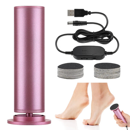 Electric Foot Callus Remover Foot Care File Cracked Heels Dead Skin Remover USB Plug-in Foot Grinder Tool With 20PCS Sandpaper