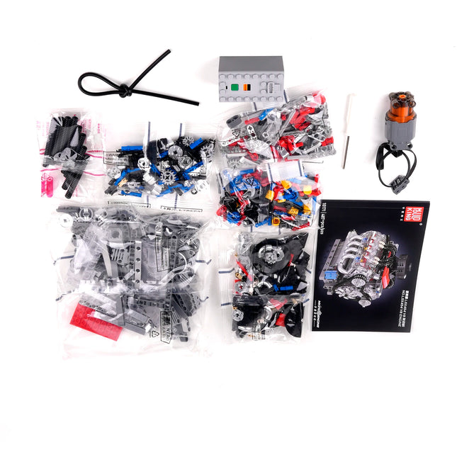Mould King 10171 V8 Engine LSX454 Building Blocks Sets 8-Cylinder Car Building Engineering Toys for Kids Adults Gift (487+pcs)