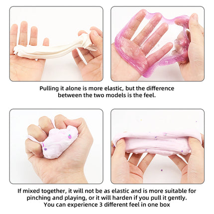 Crystal Mud Slime Cloud Silk Mud, Fruit Flavor and Odor DIY Slow Pressure Handmade Toy, Available in 6 Styles to Choose from