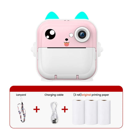 Children Instant Print Camera Kids Video Photography Digital Photo Camera Toy Mini Thermal Printer for Boy Girls Birthday Gift