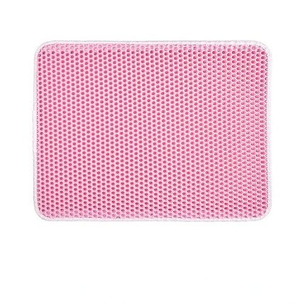 Cat Litter Mat Non Slip Big Pet Litter Box Filter Mat Double Layer Wear Resistant Waterproof Cat Litter Mat Pet Clean Supplies