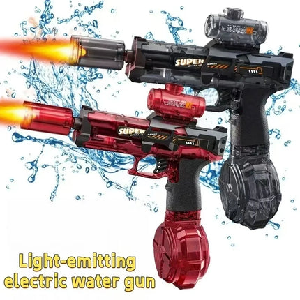 Electric Gatling LED Light Water Gun High-Speed Continuous Burst Rotating Summer Outdoor Beach Pool Party shooting Toy Gift