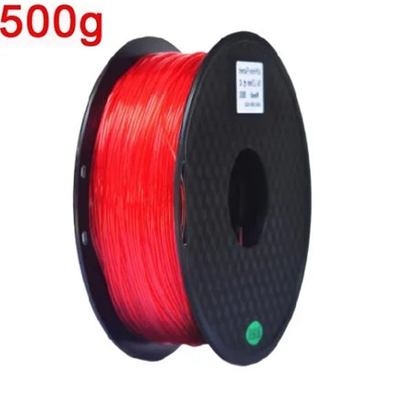Flexible Filament Transparent TPU 1.75mm 1kg 500g 250g Fit FDM 3D Printer Material 95A Soft TPU Filament Clear Blue Green Red