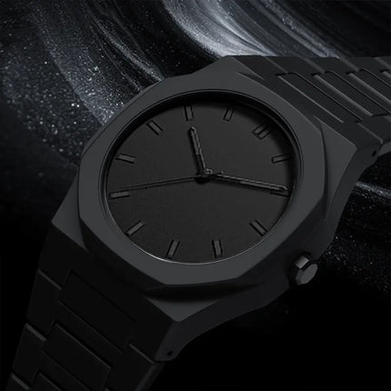 Men's Casual Lightweight Sports Business Watch Minimalist Design Plastic Strap Quartz Wristwatch
