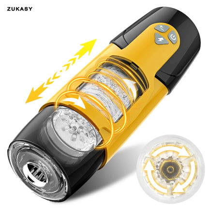 Telescopic Rotation Automatic Male Masturbator Cup Blowjob Sex Machine Thrusting Sex Toys for Men Pocket Pussy Vacuum Penis Pump