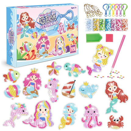 Children's Cartoon Princess Magic Gem - Pirate Diamond Painting - Little Monster Children's Set - Handmade DIY Keychain Sticker