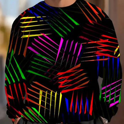 Funny Graffiti Sweatshirt 3D Printed Man Sweater Fashion Trendy Long Sleeve Sweatshirt Harajuku Streetwear Large Size Men's Tops