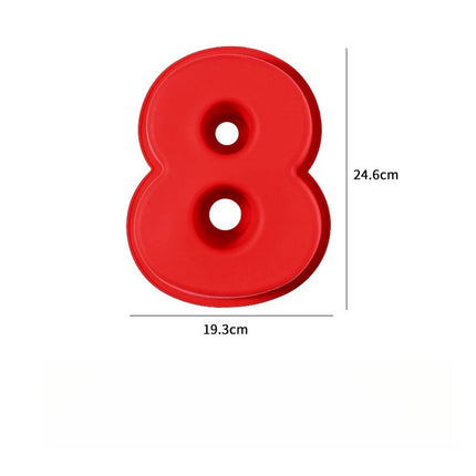 10in 3D Large Number Cake Mold 0-9 Silicone Baking Pans for Birthday Wedding Anniversary Party Decorations DIY Home Baking Tools