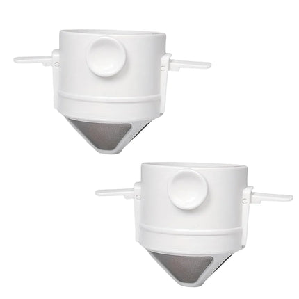1/3pcs Folding Coffee Maker Filters Pour Over Dripper Set Stainless Steel Hand-Flush Funnel Cup with Ear Hook For Perfect Coffee