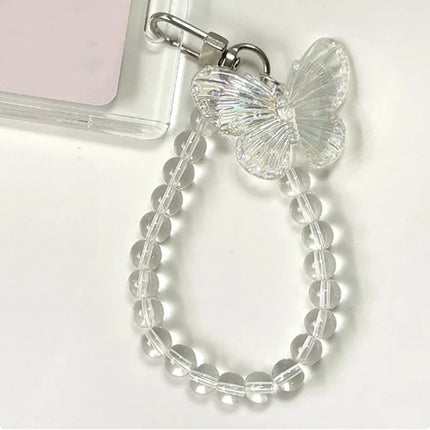 Crystal Butterfly 3 Inch Acrylic Card Holder Photocards Display Credit ID Bank Card Protective Case Keychain Pendant Fashion