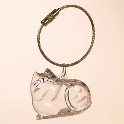 Dog Hair Storage Cute Pendant Keychain Bag Pendant Couple Car Key Chains Jewelry Souvenir Collection Gift Decoration Accessories