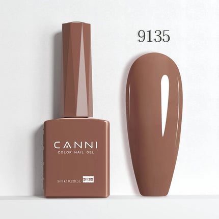 9ml CANNI Gel Nail Polish HEMA FREE TPO FREE Round Brush Gorgeous Color Soak Off UV LED Semi Permanent Gel Varnish Winter Nails