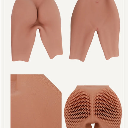 Silicone Buttock Thick Hips Panties Fake Butt Silicone Buttock Cospaly Drag queen Crossdressing Honeycomb