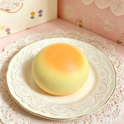 Portable Simulated Slow Rebound Squeeze Relax Gift Sensory Butter Block Squeezing Elastic 10.5cm Milk Bread Squeeze Children