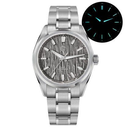 Watchdives WD0003C ice Crack Dial 38mm Men Watch VH31 Sweep Seconds Quartz Movement Sapphire Luminous 10Bar Waterproof Watches