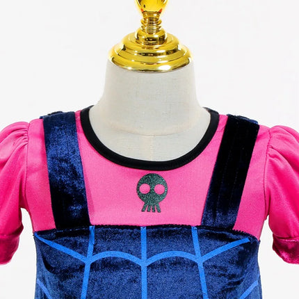 Vampirina Cosplay Dress Girl Kids Princess Charms Dress Up Christmas Vampire Halloween Costume Children Carnival Party