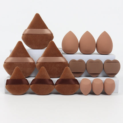 Multi Effect 15 Piece Set 3 Loose Powder Puffs&3 Mini Loose Powder Puffs&3 Medium-Sized Eggs&3 Mini Eggs&3 Air Cushions. Founda