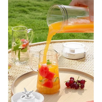 TCF-Portable Electric Juicer Fruit Vegetable Blender Rechargeable Small Household With Digital Display Juice Cup