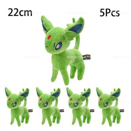 Wholesale Pokemon Plush 5Pcs/Lot Mimikyu Caterpie Oddish Garchomp Phantump Umbreon Sylveon Stuffed Animal Peluche Christmas Gift