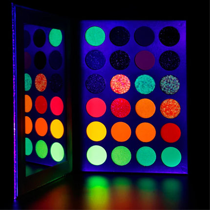 24 Color Luminous Eyeshadow Bright Phosphor Makeup Palette Flash Eye Shadow Neon Makeup Set Eye Shadow Palette