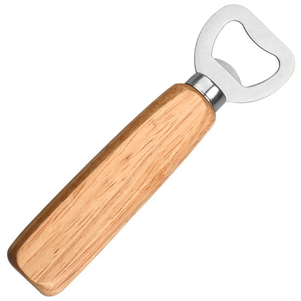 Wooden handle beer bottle opener Commercial wooden bottle opener Stainless steel bottle opener Creative bottle opener